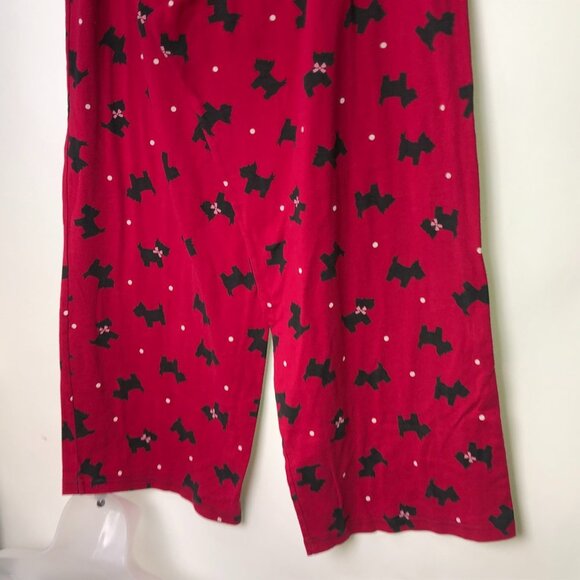 Target 2PC‎ Pajama Set Red w/Black Scotty Dogs Women's XL - Picture 11 of 13